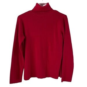 Eddie Bauer wool blend turtle neck size large red